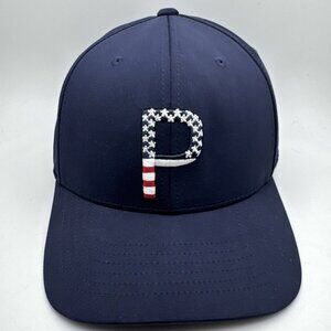 Puma Golf Hat Blue Stars Stripes Hat Cap Embroidered